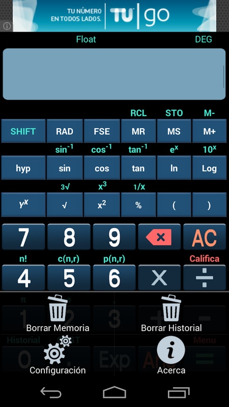 Calculadora Cientifica PRO 1.3 APK for Android Screenshot 1