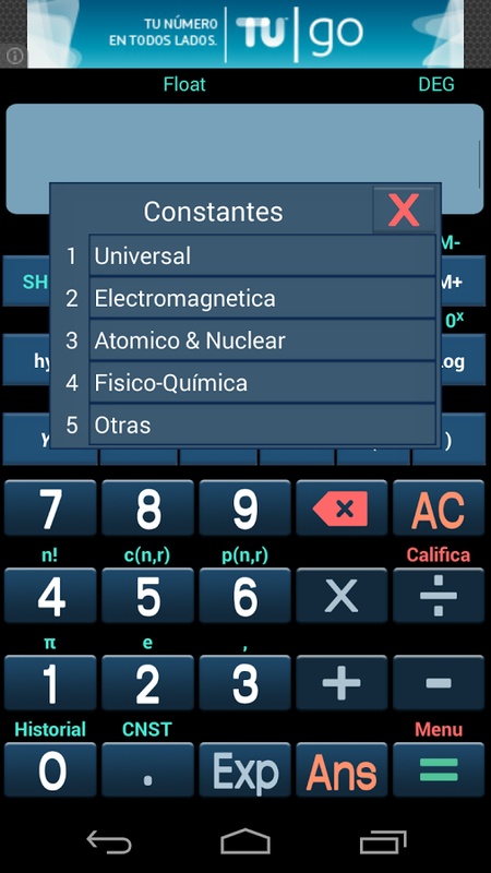 Calculadora Cientifica PRO 1.3 APK for Android Screenshot 3
