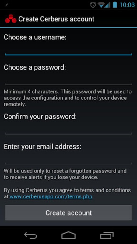 Cerberus 3.6.6 APK for Android Screenshot 4