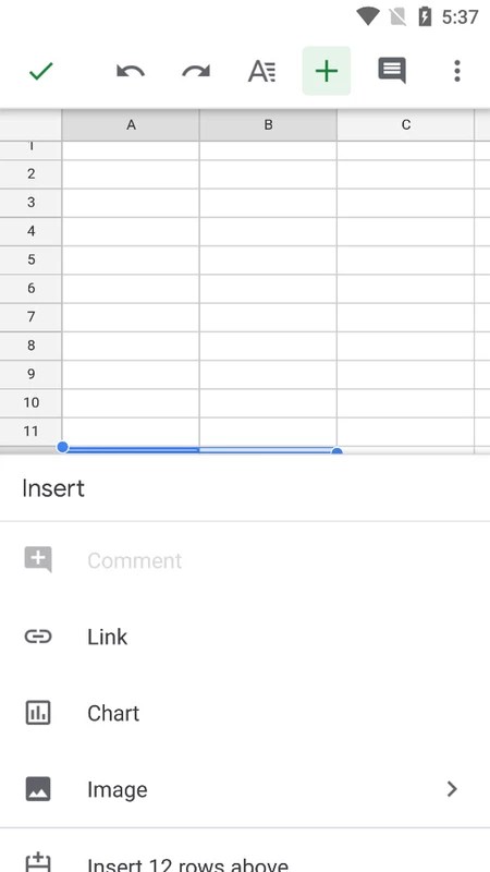 Google Sheets 1.24.112.02.90 APK feature