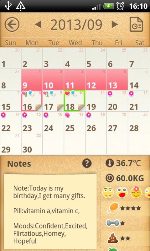 Period Calendar 1.75.302.GP APK for Android Screenshot 1