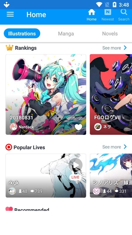 pixiv 6.102.1 APK for Android Screenshot 1