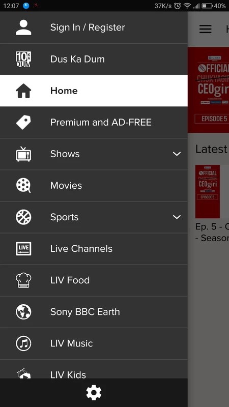 Sony LIV 6.15.64 APK feature