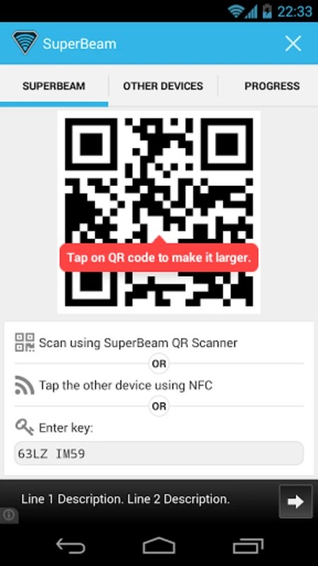 SuperBeam WiFi Direct Share 5.0.8 APK feature