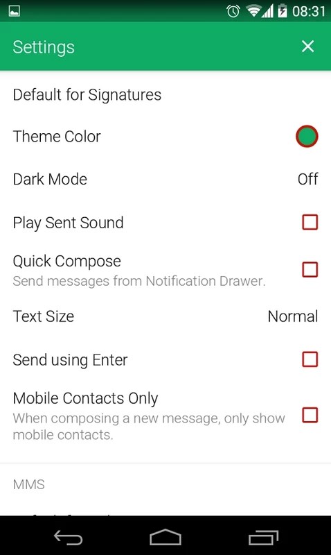 Textra SMS 4.70 APK feature
