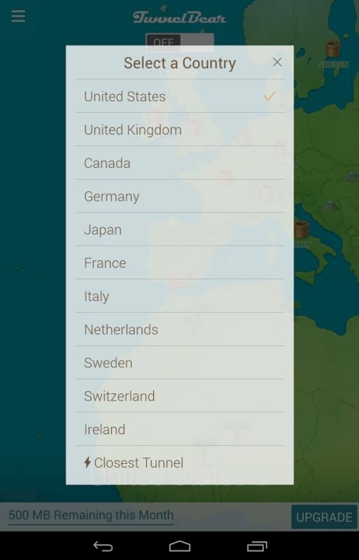 TunnelBear VPN 4.2.1 APK for Android Screenshot 12