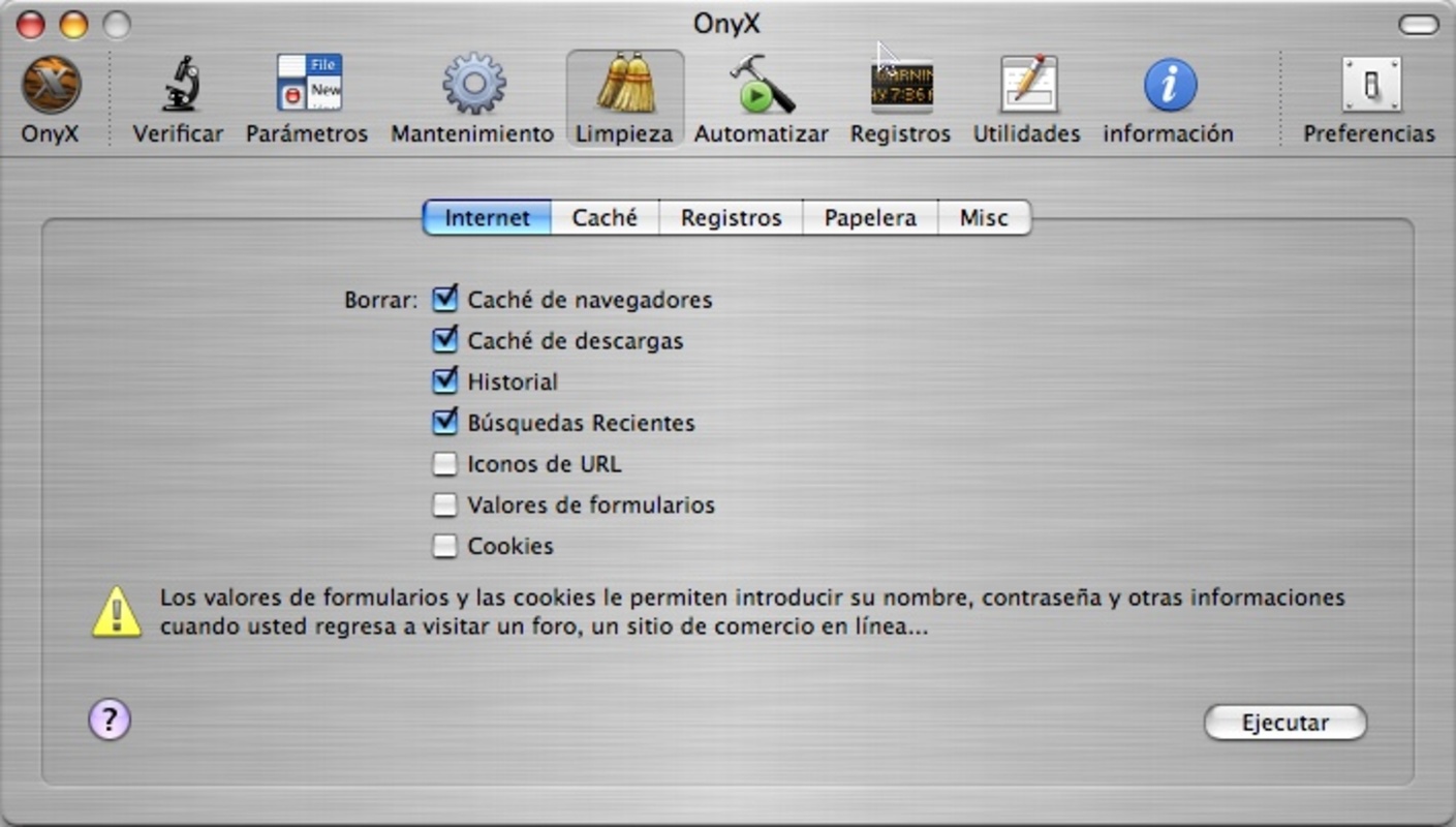 OnyX 4.5.6 for Mac Screenshot 4