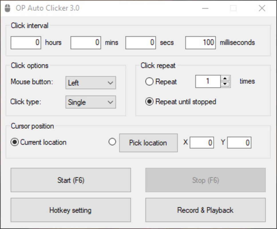 OP Auto Clicker 3.0 for Windows Screenshot 1