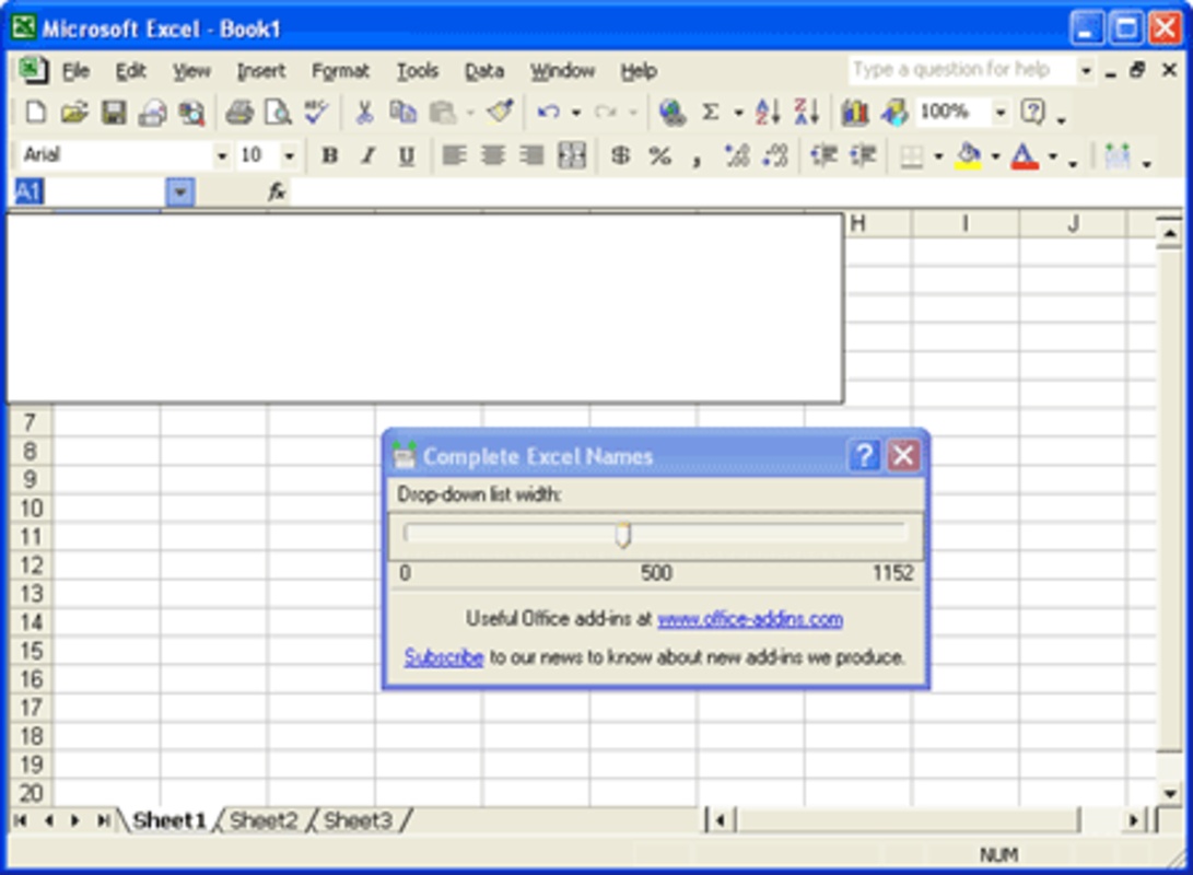 Complete Excel Names 1.3.5.57 for Windows Screenshot 1