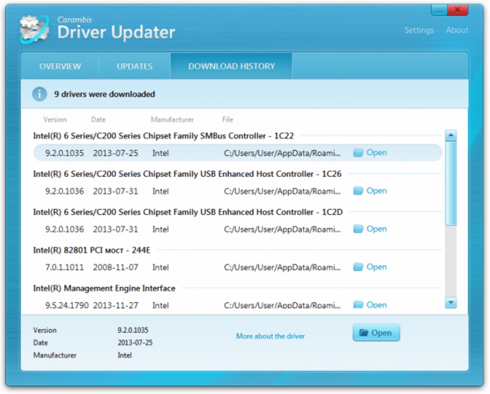 Driver Updater 2.4.2.9633 feature