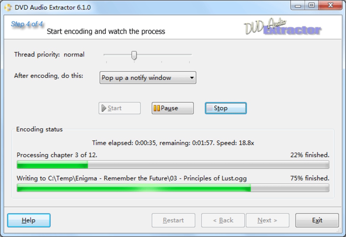 DVD Audio Extractor 7.3.0 for Windows Screenshot 1