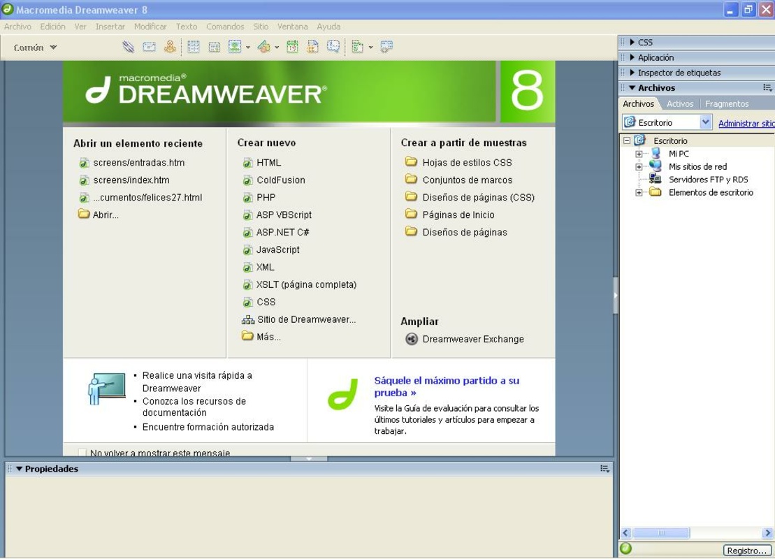 Macromedia DreamWeaver 8 for Windows Screenshot 2