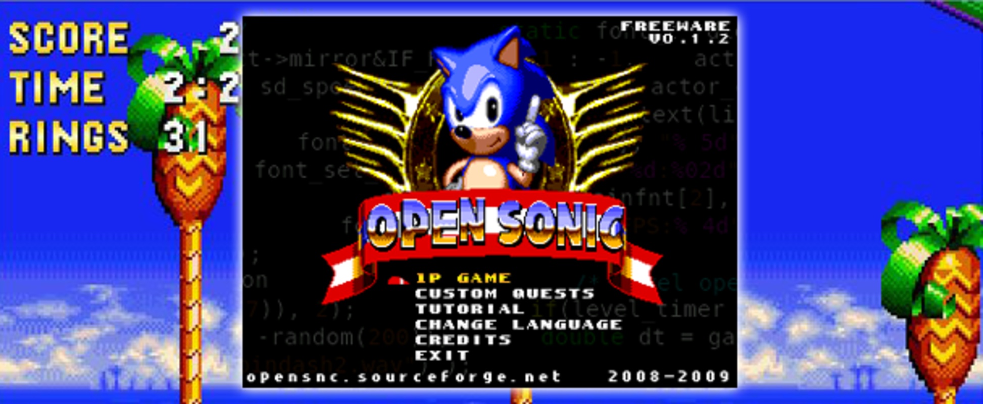 Open Sonic 0.1.4 for Windows Screenshot 1
