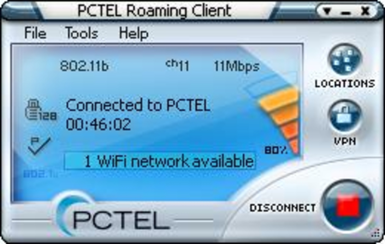 PCTEL Roaming Client 3.100 for Windows Screenshot 1