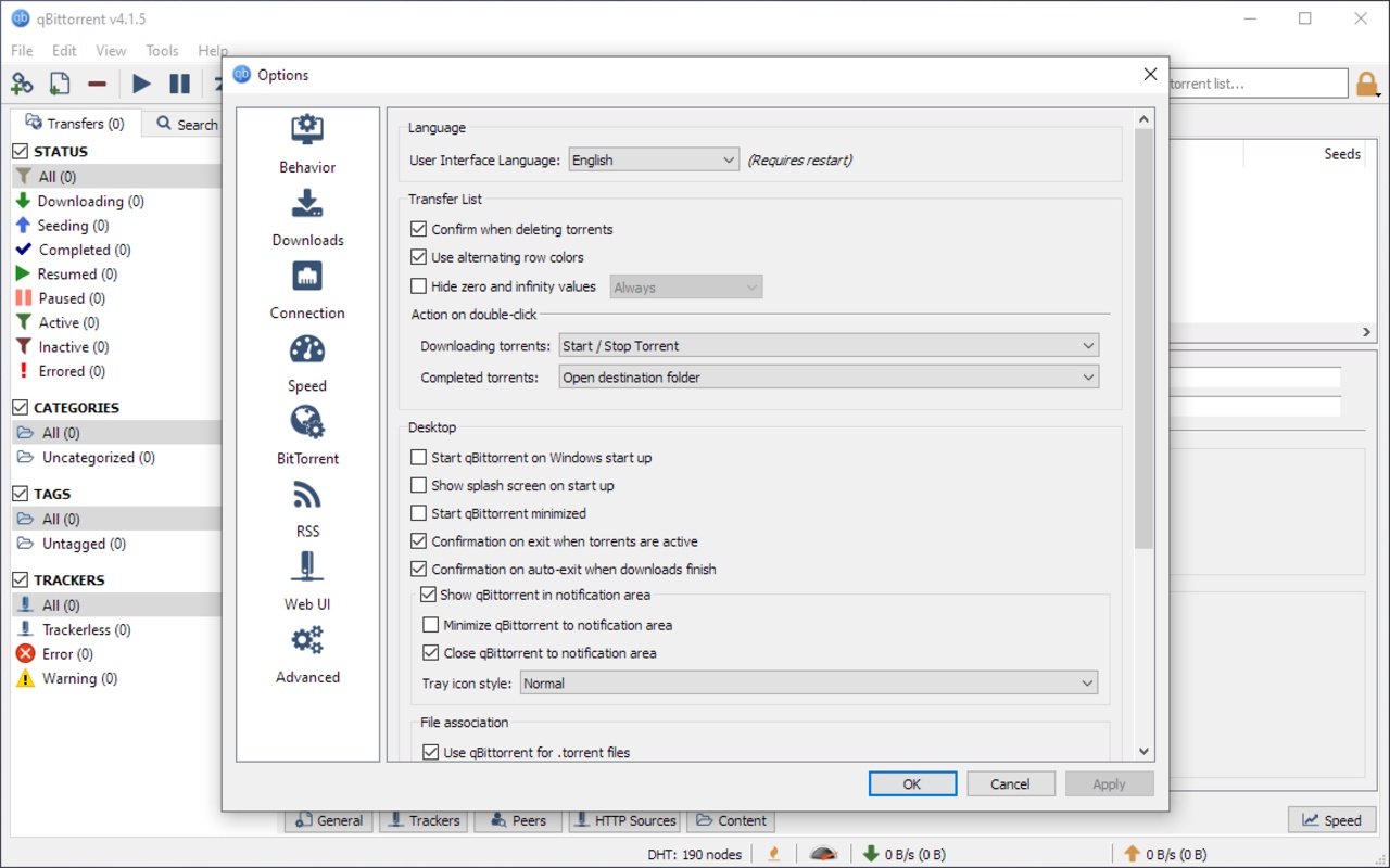 qBittorrent 4.6.4 for Windows Screenshot 3