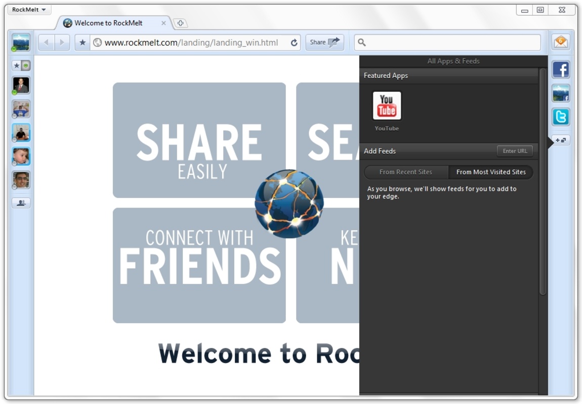 RockMelt 1.2.189.1 for Windows Screenshot 1