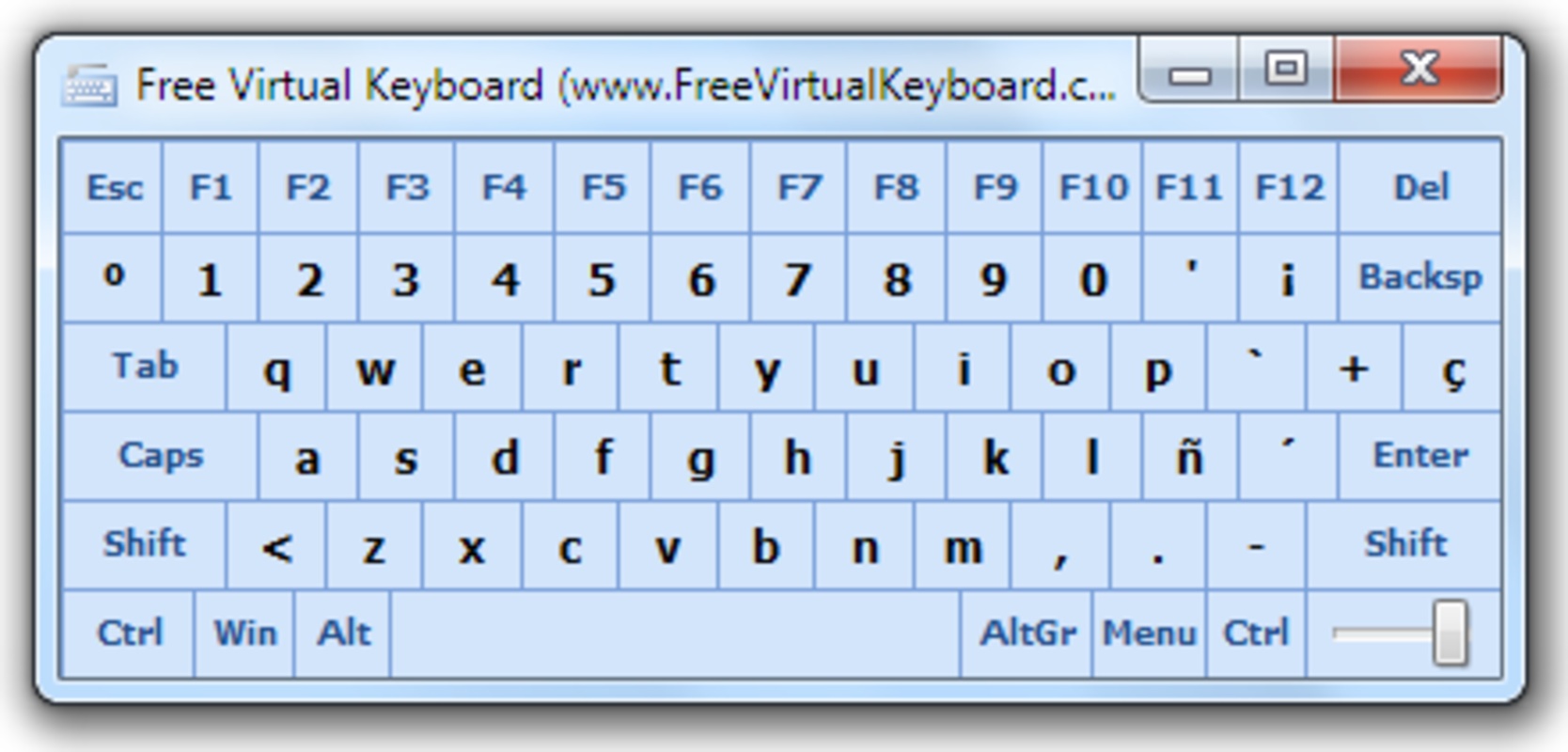 Free Virtual Keyboard 5.0 for Windows Screenshot 1