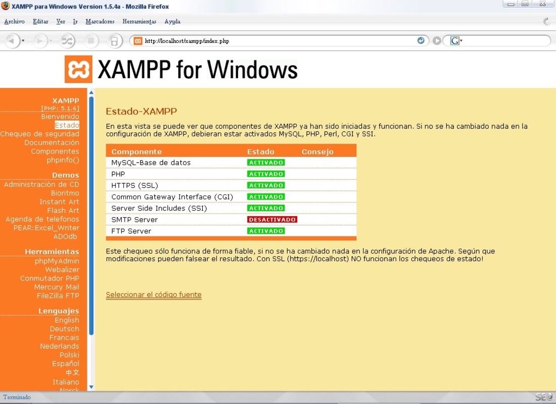 XAMPP 8.2.12 for Windows Screenshot 1