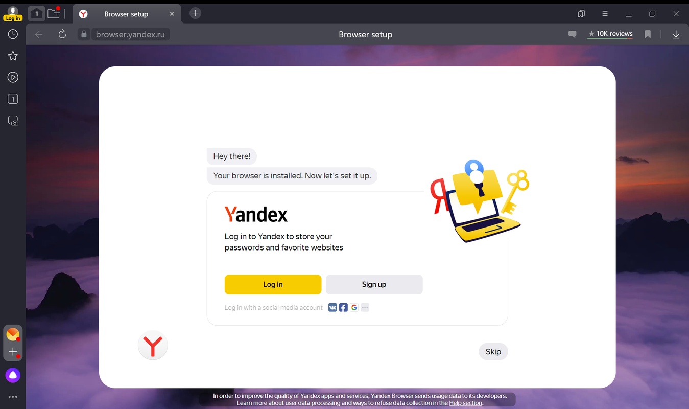 Yandex.Browser 24.1.4 for Windows Screenshot 1